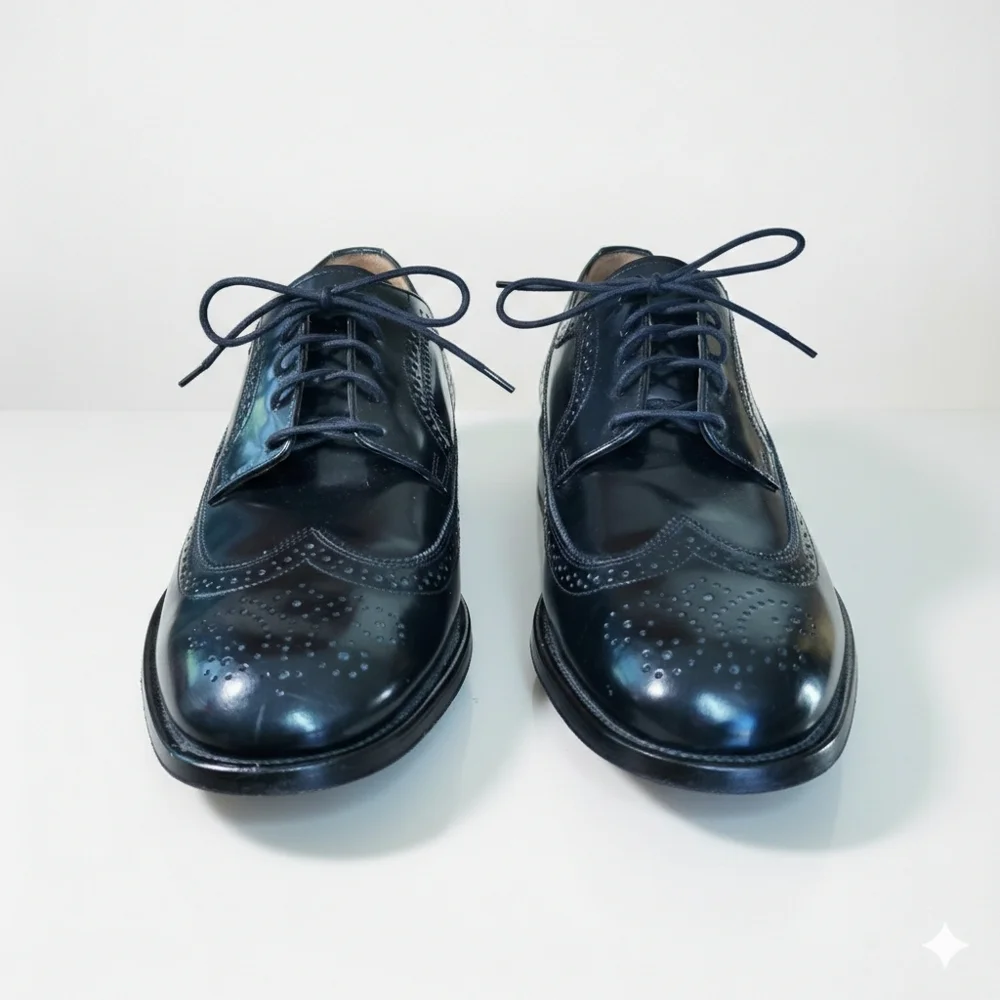 Bostonian Luxe Men's 12 NEW Shoes Black Leather Oxford Wingtips Formal Classic